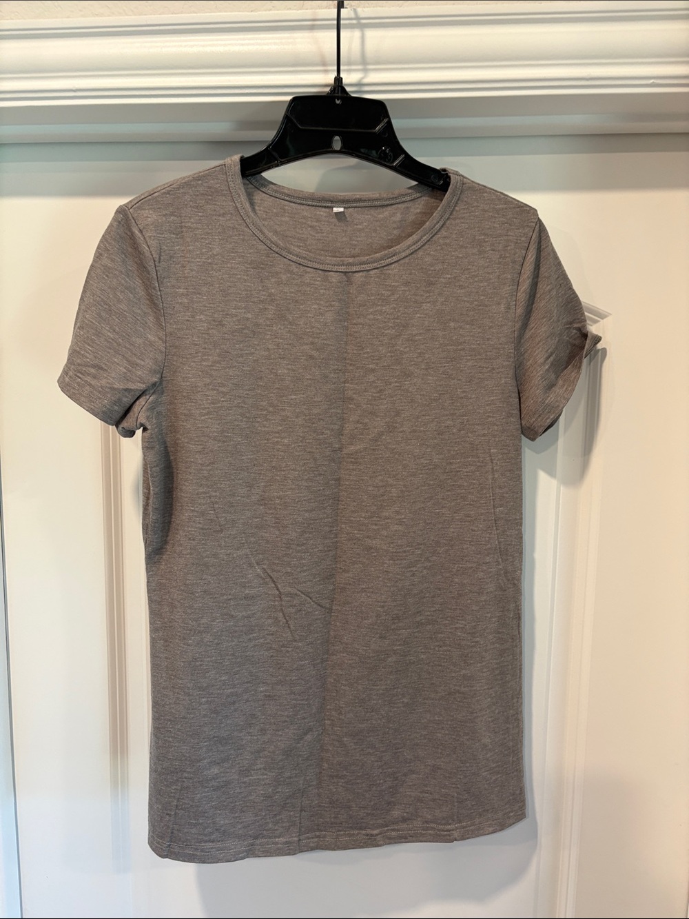 Classic Crewneck Short-Sleeve Top - Gray
